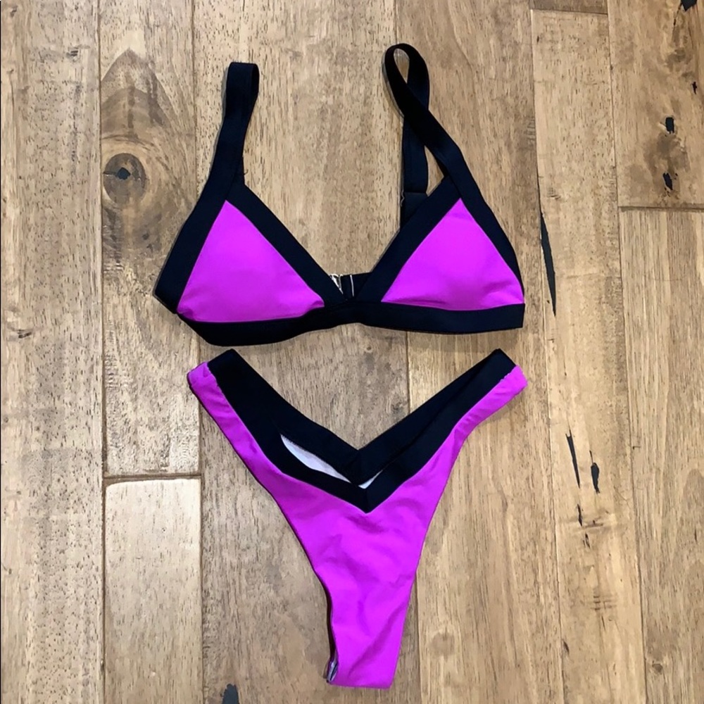 NWT purple cheeky bathing suit